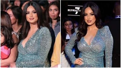 Harnaaz Sandhu steals the spotlight at the New York Fashion Week in figure-hugging mini dress (Instagram) Harnaaz Sandhu steals the spotlight at the New York Fashion Week in figure-hugging mini dress (Instagram)