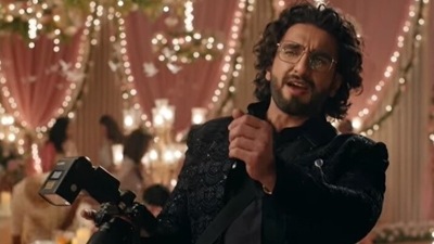 Ranveer Singh in a still from the commercial. Ranveer Singh in a still from the commercial. 