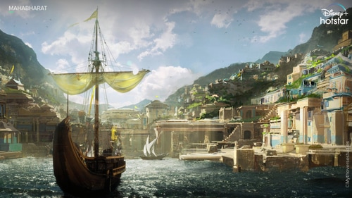Mahabharat concept art released by Disney+ Hotstar. Mahabharat concept art released by Disney+ Hotstar.