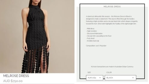 The price of the dress Mira Rajput wore for her 28th birthday.&nbsp; (shopacler.com)