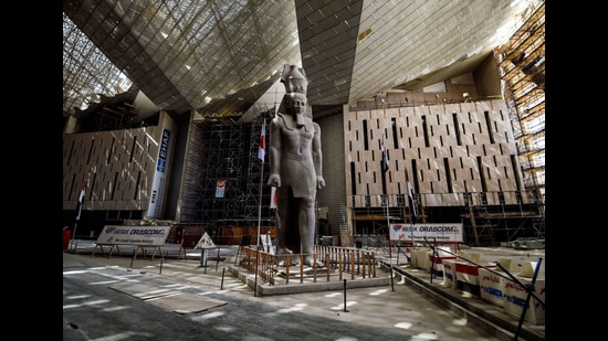 Adjacent to the Pyramids, the museum is set to open in November, with more than 100,000 objects on display from several tombs and shrines. Adjacent to the Pyramids, the museum is set to open in November, with more than 100,000 objects on display from several tombs and shrines.