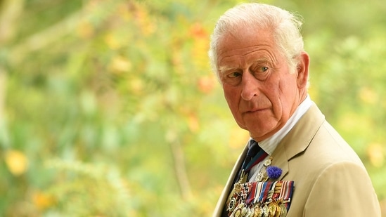 King Charles III Accession: Britain's Prince Charles during a national service of remembrance at the National Memorial Arboretum.(AFP)