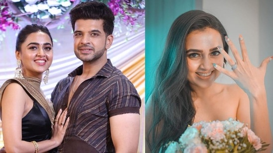 Tejasswi Prakash and Karan Kundrra are dating. Recently, Tejasswi shared photos of herself wearing a new diamond ring. Tejasswi Prakash and Karan Kundrra are dating. Recently, Tejasswi shared photos of herself wearing a new diamond ring.