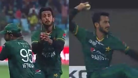 Watch: Hasan Ali's epic celebration after surviving collision to grab a  catch | Cricket - Hindustan Times