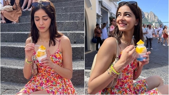 Ananya Panday lives the Italian holiday dream in a must-have floral mini dress worth <span class='webrupee'>?</span>5k. Do you love it?&nbsp;(Instagram)