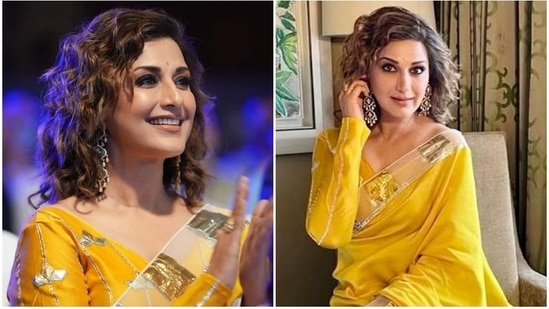 This nari deeply loves her saree': Sonali Bendre looks stunning in a gorgeous gota saree for new pics | Hindustan Times