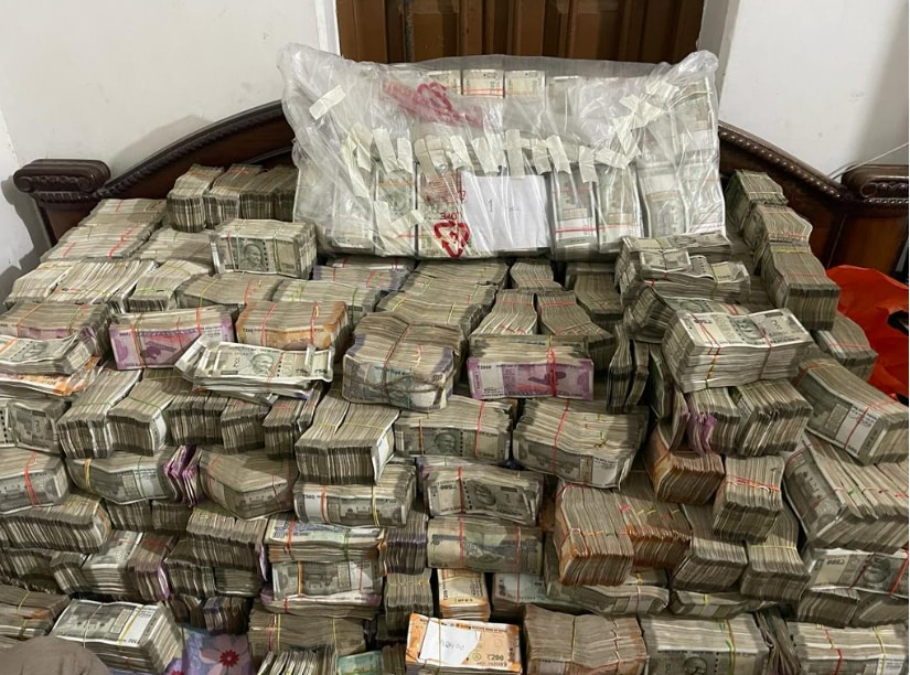 Cash worth ₹7 crore seized so far in the raids. (HT Photo) Cash worth ₹7 crore seized so far in the raids. (HT Photo)