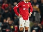 Cristiano Ronaldo stands dejected at full time after defeat during group E Europa League match between Manchester United and Real Sociedad at Old Trafford Cristiano Ronaldo stands dejected at full time after defeat during group E Europa League match between Manchester United and Real Sociedad at Old Trafford