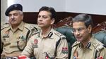Punjab DGP Gaurav Yadav and other senior officials addressing the media at the state police headquarters in Chandigarh on Sunday. (Keshav Singh/Hindustan Times) Punjab DGP Gaurav Yadav and other senior officials addressing the media at the state police headquarters in Chandigarh on Sunday. (Keshav Singh/Hindustan Times)