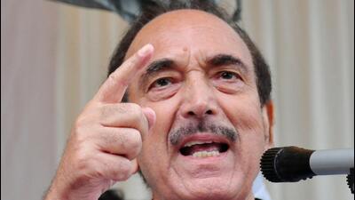 Former Congress leader Ghulam Nabi Azad addresses a public meeting, in Baramulla on Sunday. (ANI) Former Congress leader Ghulam Nabi Azad addresses a public meeting, in Baramulla on Sunday. (ANI)