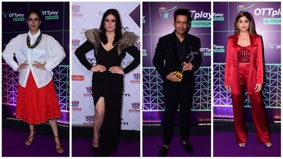 Kirti Kulhari, Zareen Khan and Shamita Shetty walked the red carpet at the OTTplay awards. Manoj Bajpayee posed on the red carpet with his Best Actor - Jury (Series) award for his web series, The Family Man. (Varinder Chawla) Kirti Kulhari, Zareen Khan and Shamita Shetty walked the red carpet at the OTTplay awards. Manoj Bajpayee posed on the red carpet with his Best Actor - Jury (Series) award for his web series, The Family Man. (Varinder Chawla)