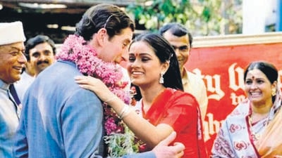 One of the King’s early visits to India was in 1980, when as Prince Charles he visited Rajkamal Studios in Mumbai (HT Archives) One of the King’s early visits to India was in 1980, when as Prince Charles he visited Rajkamal Studios in Mumbai (HT Archives)