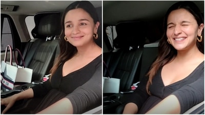 Alia Bhatt chats with the paparazzi outside Dharma office. Image Courtesy- Varinder Chawla.