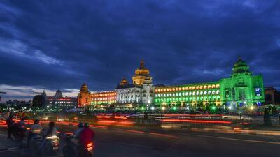 The Karnataka legislature’s monsoon session scheduled to commence on Monday is expected to be stormy as opposition parties Congress and Janata Dal (Secular) are gearing up to corner the Basavaraj Bommai-led BJP government over the recent floods, rising allegations of corruption and lack of development among others issues. (PTI) The Karnataka legislature’s monsoon session scheduled to commence on Monday is expected to be stormy as opposition parties Congress and Janata Dal (Secular) are gearing up to corner the Basavaraj Bommai-led BJP government over the recent floods, rising allegations of corruption and lack of development among others issues. (PTI)