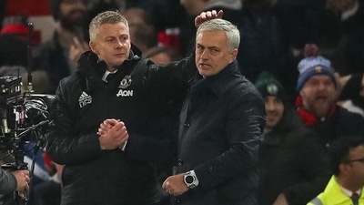 Ole Gunnar Solskjaer and Jose Mourinho&nbsp;