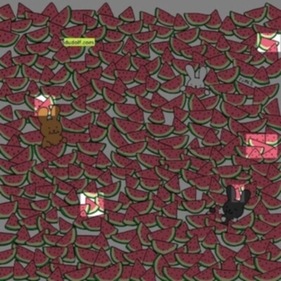 In the image, all five seedless watermelons are highlighted.&nbsp; (Gergely Dudás)