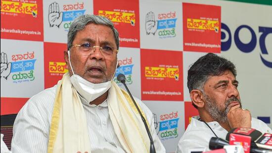 The Congress on Sunday tore into the Bharatiya Janata Party (BJP)-led state government over the “claims” made by the ruling party in the “Janaspandana” programme meant to celebrate the three years of the BJP rule in Karnataka. (PTI)
