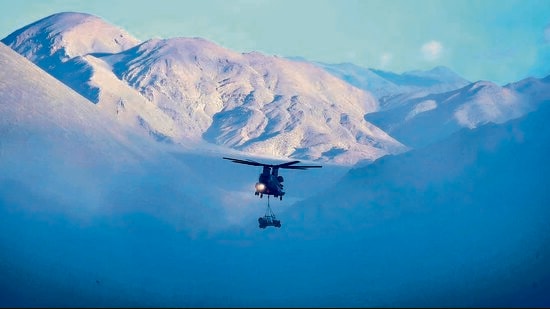 Indian Army's Exercise Parvat Prahar in eastern Ladakh. (PTI) Indian Army's Exercise Parvat Prahar in eastern Ladakh. (PTI)