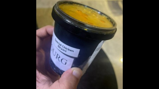 Photo of the salan that was received instead of biryani, by the Zomato shareholder - Prateek Kanwal. (Twitter/@prateekkanwal) Photo of the salan that was received instead of biryani, by the Zomato shareholder - Prateek Kanwal. (Twitter/@prateekkanwal)