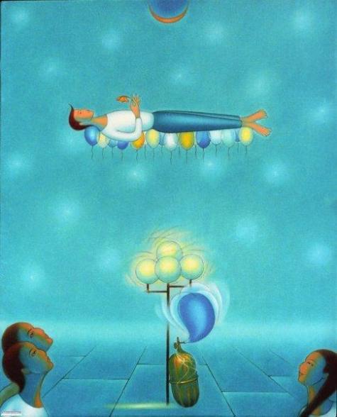 Dreams of a balloon seller by Raj Kumar. For poets, be it Delhi or Lahore, it is humanity that matters, instead of flashing the saffron or the green. (HT PHOTO)