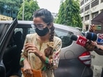 TMC MP Abhishek Banerjee's sister-in-law Maneka Gambhir arrives at CGO complex to appear before ED for questioning in connection with an alleged coal smuggling scam, in Kolkata, Monday, September 12, 2022. (PTI Photo)(PTI) TMC MP Abhishek Banerjee's sister-in-law Maneka Gambhir arrives at CGO complex to appear before ED for questioning in connection with an alleged coal smuggling scam, in Kolkata, Monday, September 12, 2022. (PTI Photo)(PTI)