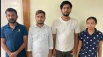 The Gurugram Police has arrested four suspects and busted an illegal call centre that ran an alleged Chinese app loan racket. (HT Photo) The Gurugram Police has arrested four suspects and busted an illegal call centre that ran an alleged Chinese app loan racket. (HT Photo)