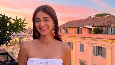 Ananya Panday, mesmerised by the beauty of the pink and blue skies of Rome, captured a series of photos and uploaded them on her Instagram handle. (Instagram/@ananyapanday) Ananya Panday, mesmerised by the beauty of the pink and blue skies of Rome, captured a series of photos and uploaded them on her Instagram handle. (Instagram/@ananyapanday)