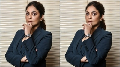 Styled by fashion stylist Radhika Mehra, Shefali wore her tresses into a messy ponytail as she posed for the cameras. (Instagram/@shefalishahofficial)