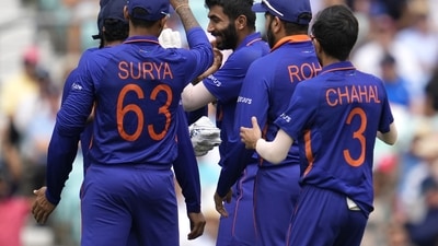 India's Jasprit Bumrah, center, celebrates with teammates (AP) India's Jasprit Bumrah, center, celebrates with teammates (AP)