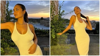 Esha Gupta is currently having a ball in Ibiza. The actor recently took off to the holiday destination and is treating her fans with her first batch of pictures from her stay. In the stills, she can be seen flaunting her hourglass figure in a white body-hugging ribbed white dress. (Instagram/@egupta) Esha Gupta is currently having a ball in Ibiza. The actor recently took off to the holiday destination and is treating her fans with her first batch of pictures from her stay. In the stills, she can be seen flaunting her hourglass figure in a white body-hugging ribbed white dress. (Instagram/@egupta)
