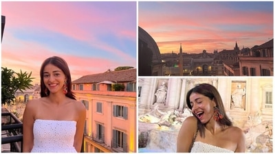 Ananya Panday is having the time of her life in Italy after spendings months promoting her recently released film Liger. In her recent stills from Rome, the Gehraiyaan actor treated her fans with pictures from her stay as well as a bonus video of herself making a wish at the famous Trevi Fountain. (Instagram/@ananyapanday) Ananya Panday is having the time of her life in Italy after spendings months promoting her recently released film Liger. In her recent stills from Rome, the Gehraiyaan actor treated her fans with pictures from her stay as well as a bonus video of herself making a wish at the famous Trevi Fountain. (Instagram/@ananyapanday)