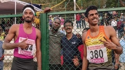 Top Indian long jumper Jeswin Aldrin won gold in the 3rd Golden Fry Series athletics meet at Schaan in Liechtenstein (ANI) Top Indian long jumper Jeswin Aldrin won gold in the 3rd Golden Fry Series athletics meet at Schaan in Liechtenstein (ANI)