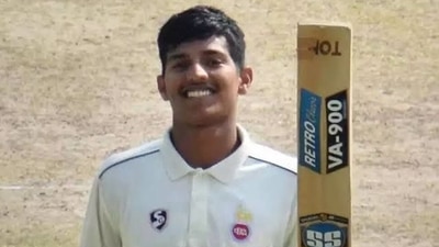 Yash Dhull scored 193 off just 243 balls in Duleep Trophy debut (Twitter/MishiAmit) Yash Dhull scored 193 off just 243 balls in Duleep Trophy debut (Twitter/MishiAmit)