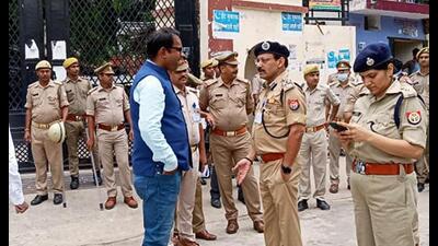 Security beefed up to maintain law and order situation ahead of the district court’s verdict in the Gyanvapi mosque case, in Varanasi on Monday. (ANI Photo) Security beefed up to maintain law and order situation ahead of the district court’s verdict in the Gyanvapi mosque case, in Varanasi on Monday. (ANI Photo)