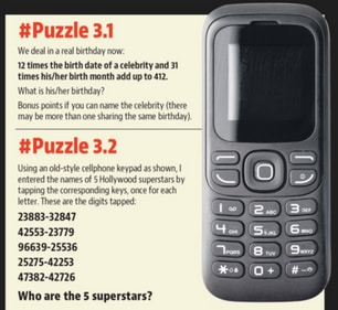 Puzzle 3.1 and 3.2.&nbsp;