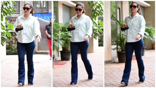 Kareena Kapoor in classic white shirt and denim jeans. (HT Photo/Varinder Chawla) Kareena Kapoor in classic white shirt and denim jeans. (HT Photo/Varinder Chawla)