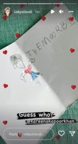 Soha Ali Khan shares a picture of Inaaya Naumi Kemmu's drawing. Soha Ali Khan shares a picture of Inaaya Naumi Kemmu's drawing.