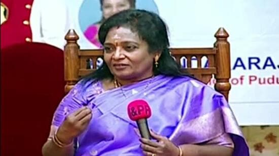 Telangana governor Tamilisai Soundararajan spoke last week on her three years as governor at an event on “Beginning of Fourth Year in the Service of people of Telangana” at Raj Bhawan, in Hyderabad (ANI File Photo)