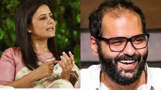 TMC MP Mahua Moitra and stand-up comic Kunal Kamra.