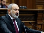 Armenia-Azerbaijan Conflict: Armenian Prime minister Nikol Pashinyan delivers his speech at the National Assembly of Armenia in Yerevan, Armenia.