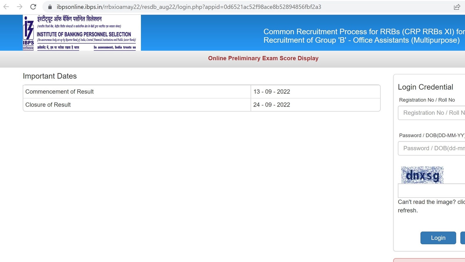 IBPS clerk prelims scores 2022 out at ibps.in, download office assistant score