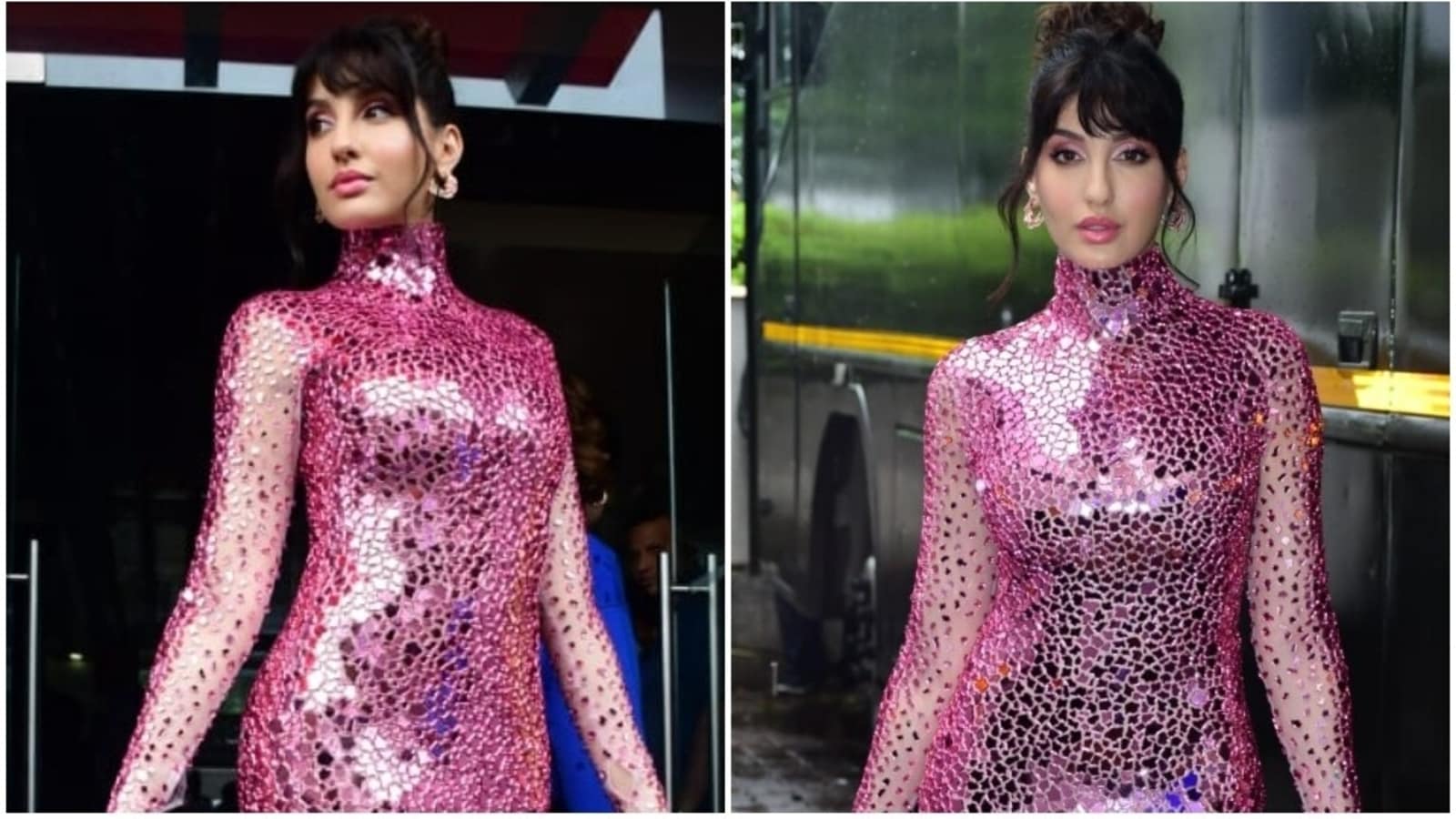 Nora Fatehi in figure-hugging gown cuts a sultry silhouette for Jhalak Dikhhla Jaa 10 shoot: See pics, video