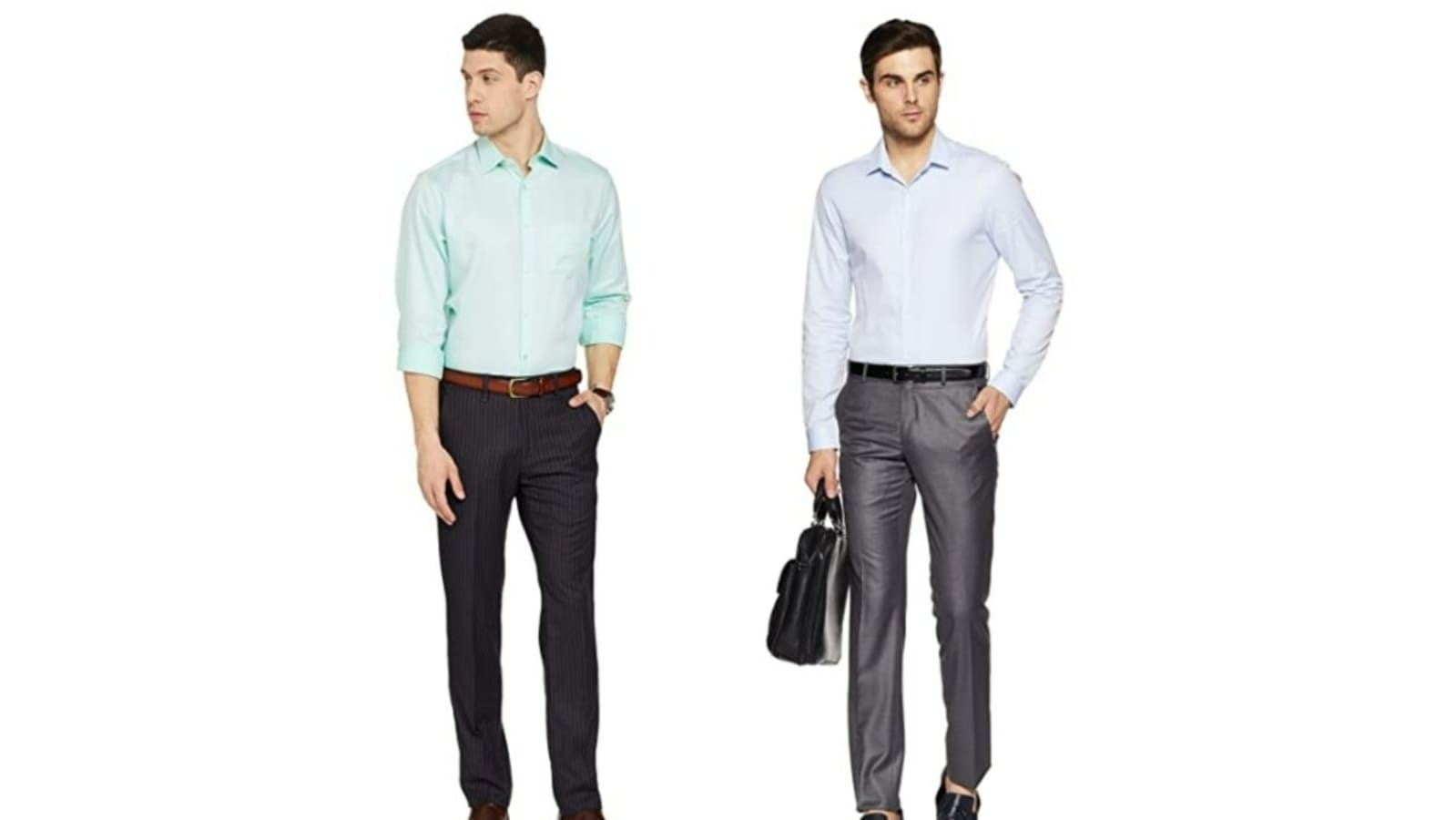 Buy Van Heusen Men Textured Custom Formal Trousers - Trousers for Men  23393344 | Myntra