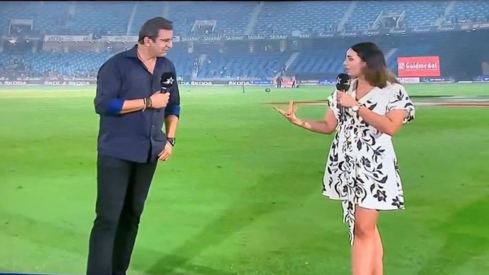 Mayanti Langer Xxx Video - Watch: Irked Wasim Akram interrupts Mayanti's question, gives pointed  answer | Cricket - Hindustan Times