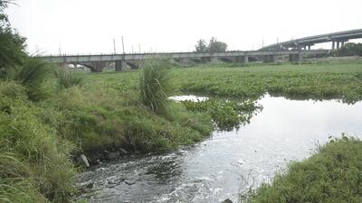 A view of the Hindon river in Ghaziabad. (Sakib Ali/HT Photo) A view of the Hindon river in Ghaziabad. (Sakib Ali/HT Photo)