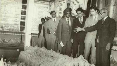 King Charles III, then the Prince of Wales, visiting Dr Uppal Museum of Water at PAU, Ludhiana, in 1977. (Source: PAU)