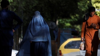 Afghanistan: An Afghan woman walks on a street in Kabul, Afghanistan. (Reuters)