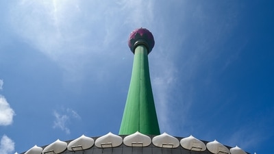 Sri Lanka: Exterior view of the Chinese-built Lotus Tower in Colombo.&nbsp; (AFP)