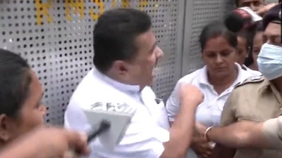 Suvendu Adhikari was detained in Kolkata while he was trying to visit Santragachi during the party's massive protest.