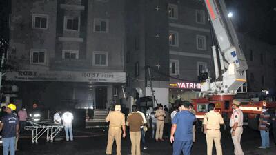 Guests staying at a hotel were also trapped. (PTI)